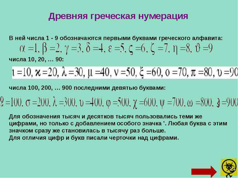 Славянская кириллическая нумерация Эта нумерация была создана вместе со славя...