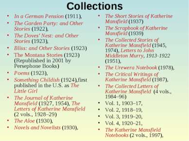 Collections In a German Pension (1911), The Garden Party: and Other Stories (...