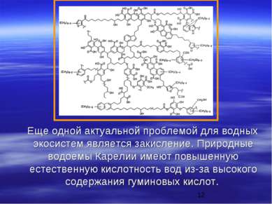 Еще одной актуальной проблемой для водных экосистем является закисление. Прир...