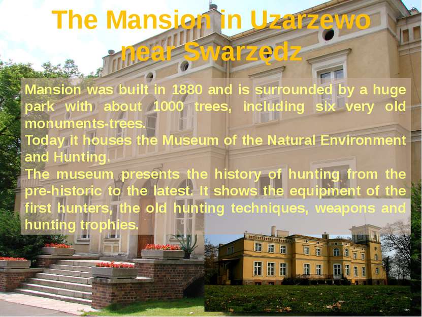 The Mansion in Uzarzewo near Swarzędz Mansion was built in 1880 and is surrou...