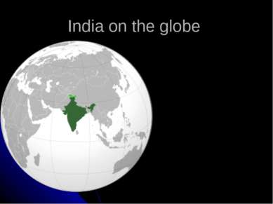 India on the globe