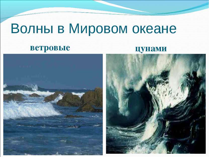 Волны в Мировом океане ветровые цунами
