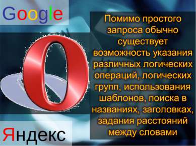 Яндекс Google