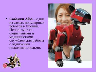 Собачки Aibo – одни из самых популярных роботов в Японии. Используются социал...