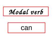 Modal verb can