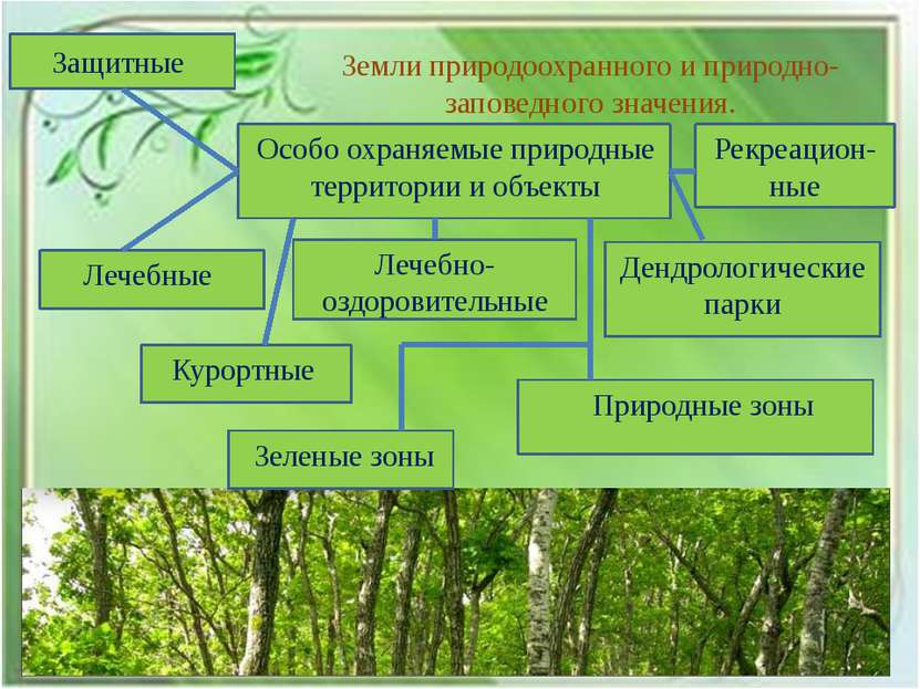 Земли природоохранного и природно-заповедного значения. Особо охраняемые прир...