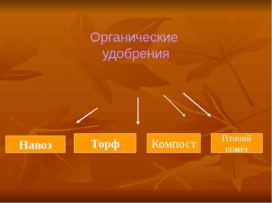 Органические удобрения Навоз Торф Компост Птичий помёт