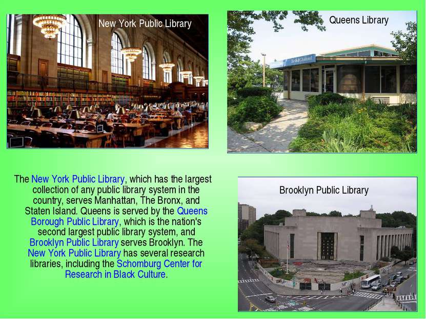 The New York Public Library, which has the largest collection of any public l...