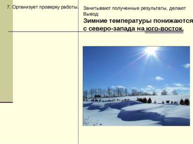 7. Организует проверку работы. Зачитывают полученные результаты, делают Вывод...