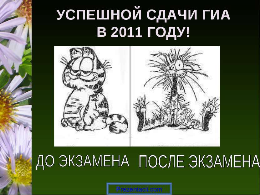 УСПЕШНОЙ СДАЧИ ГИА В 2011 ГОДУ! Prezentacii.com