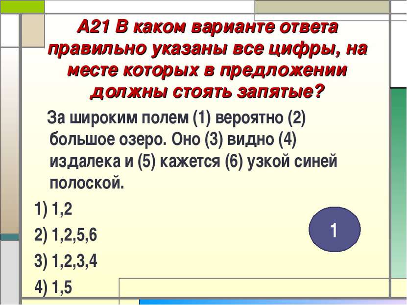 А21 В каком варианте ответа правильно указаны все цифры, на месте которых в п...