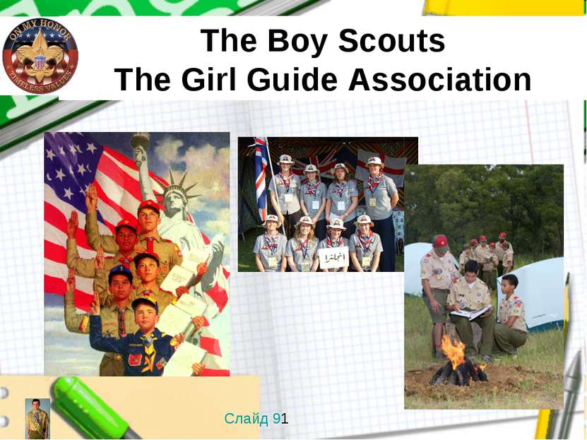 The Boy Scouts The Girl Guide Association Слайд 91