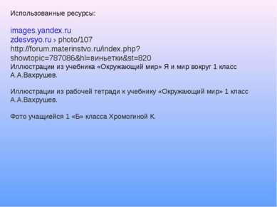 Использованные ресурсы: images.yandex.ru zdesvsyo.ru › photo/107 http://forum...
