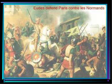 Во Франции сопротивление норманнам возглавил граф Эд Парижский. Он нанёс им р...