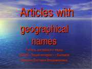 Articles with geographical names