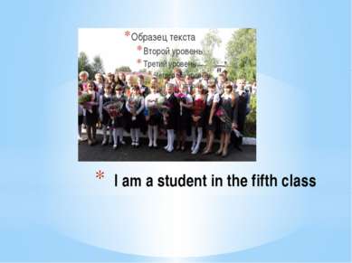 I am a student in the fifth class