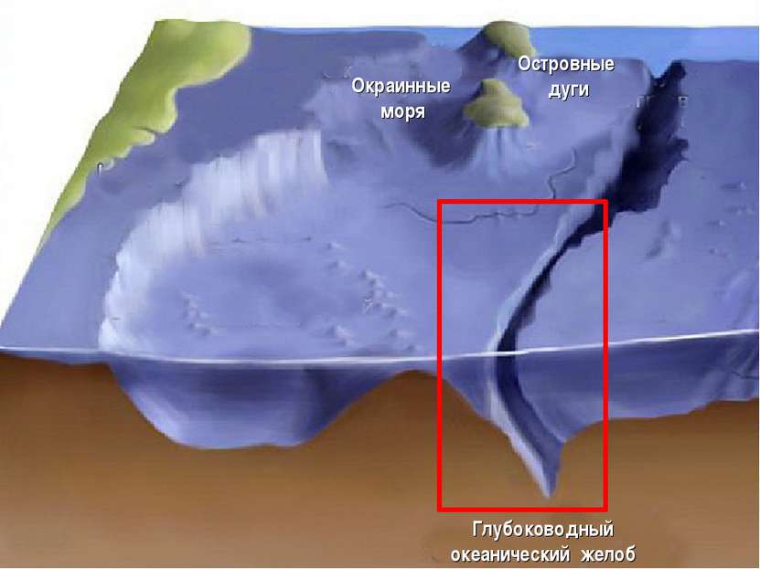 Переходная зона Глубоководный океанический желоб Островные дуги Окраинные моря