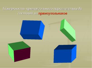 Поверхность прямоугольного параллелепипеда состоит из прямоугольников