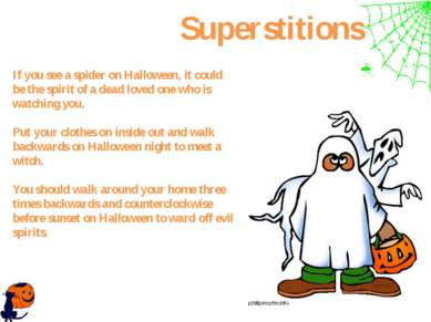 If you see a spider on Halloween, it could be the spirit of a dead loved one ...