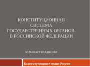Конституционная система государственных органов в РФ