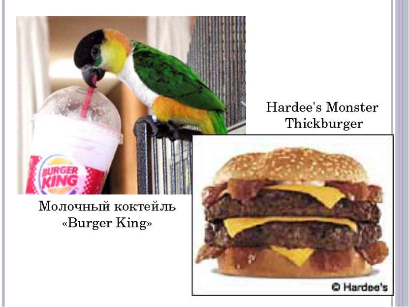 Молочный коктейль «Burger King» Hardee's Monster Thickburger