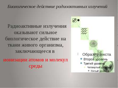 Радиоактивные излучения оказывают сильное биологическое действие на ткани жив...