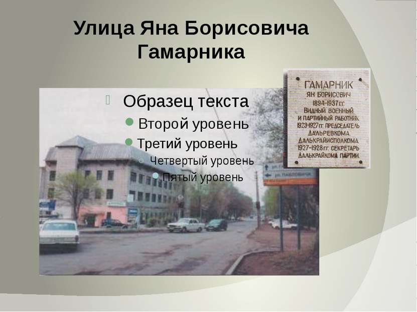 Улица Яна Борисовича Гамарника