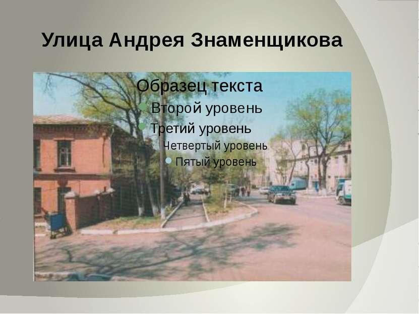 Улица Андрея Знаменщикова