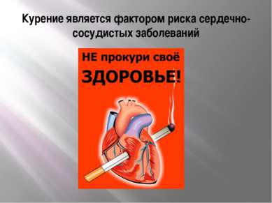 Курение является фактором риска сердечно-сосудистых заболеваний