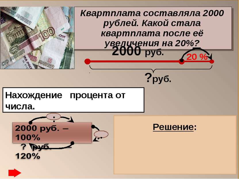 Квартплата составляла 2000 рублей. Какой стала квартплата после её увеличения...