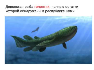 Девонская рыба голоптих, полные остатки которой обнаружены в республике Коми