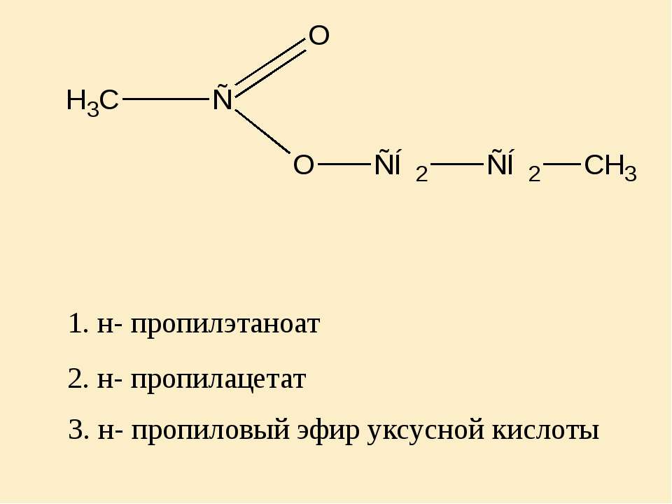 Реакция гидролиза изопропилацетата. Пропилацетат. Сложный эфир уксусной кислоты. Пропиловый эфир муравьиной кислоты. Пропиловый эфир масляной кислоты.