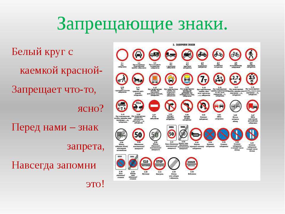 Красные знаки которые есть в россии. Запрещающие знаки. Запрещающие дорожные знаки. Дорожные знаки запрещающие с названиями. Дорожные знаки красные.