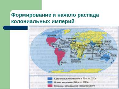 Формирование и начало распада колониальных империй