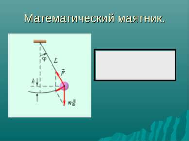 Математический маятник. T = 2 П √L / g