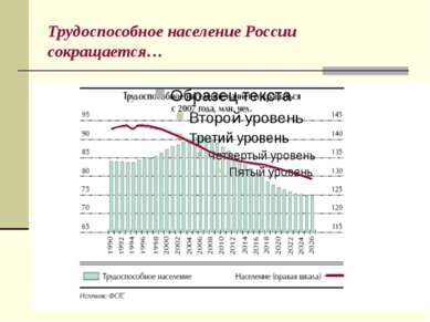 Трудоспособное население России сокращается…