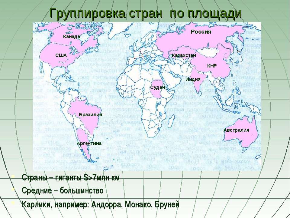Контурная карта большая семерка. Страны по площади территории на карте. Крупнейшие государства по площади территории. Крупнейшие страны по площади на карте.