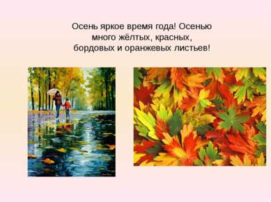 Осень яркое время года! Осенью много жёлтых, красных, бордовых и оранжевых ли...