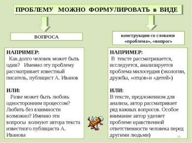 ПРОБЛЕМУ МОЖНО ФОРМУЛИРОВАТЬ в ВИДЕ ВОПРОСА конструкции со словами «проблема»...