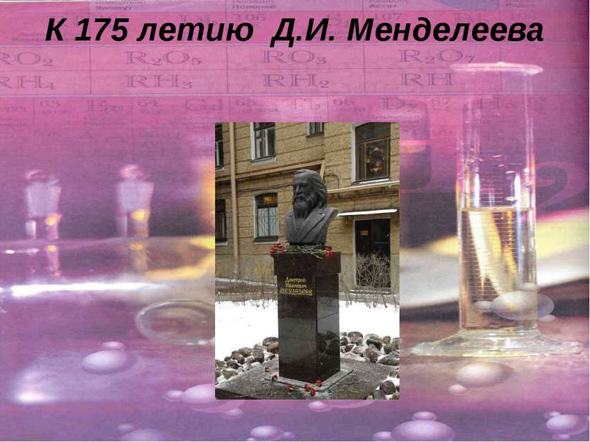 К 175 летию Д.И. Менделеева