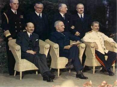 17 июля-2 августа 1945г. в Потсдаме состоялась последняя встреча «Большой тро...