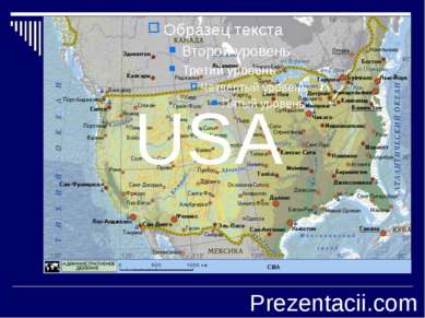 The geographical map of the USA USA 