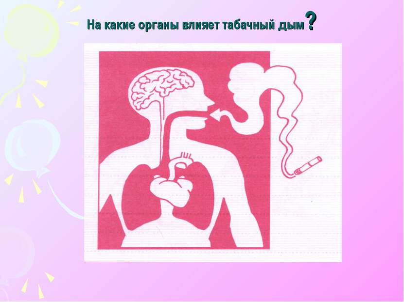 На какие органы влияет табачный дым?