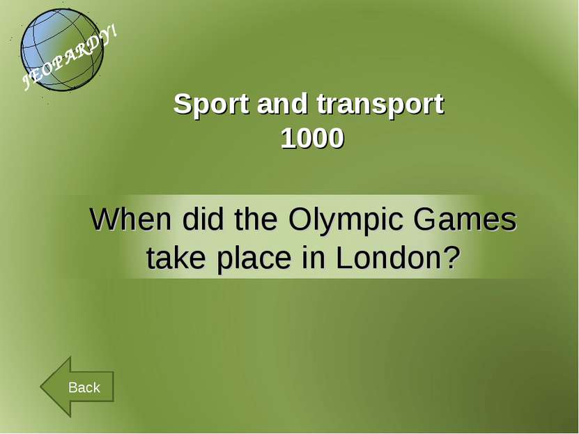 Sport and transport 1000 Back