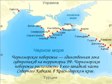 Черноморское побережье — единственная зона субтропиков на территории РФ. Черн...