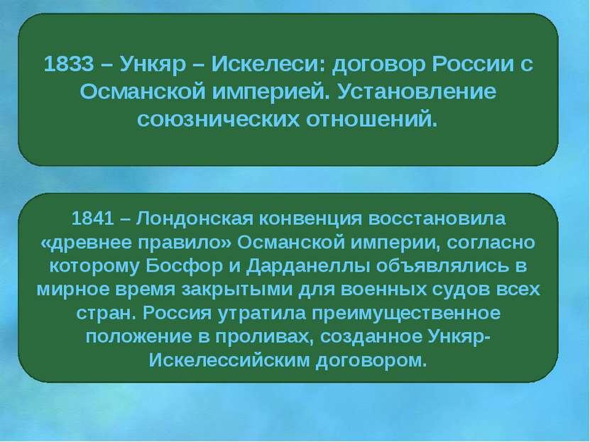 1833 – Ункяр – Искелеси: договор России с Османской империей. Установление со...