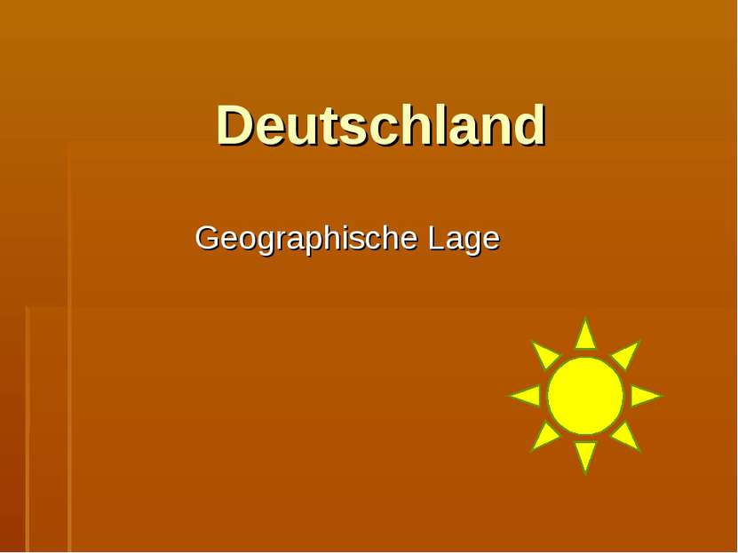 Deutschland Geographische Lage