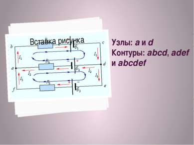 Узлы: a и d Контуры: abcd, adef и abcdef