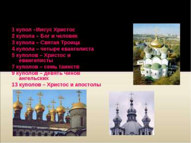 Количество куполов на храме обозначают следующие символы: 1 купол –Иисус Хрис...