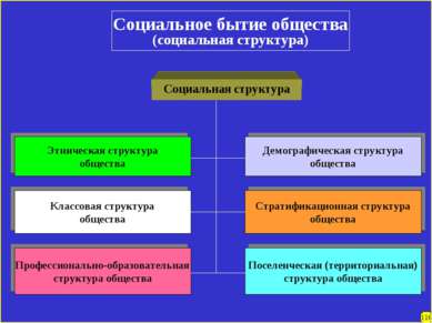 Социальное бытие общества (социальная структура) Социальная структура Этничес...